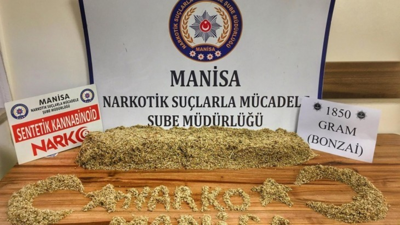 Manisa'da 1 kilo 850 gram bonzai maddesi ele geçirildi