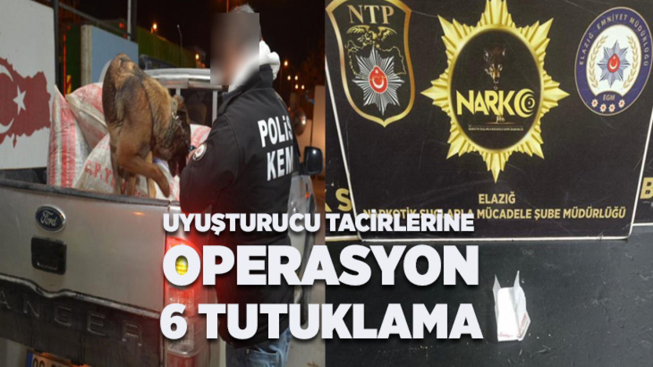 Elazığ'da Uyuşturucu Tacirlerine Operasyon: 6 Tutuklama