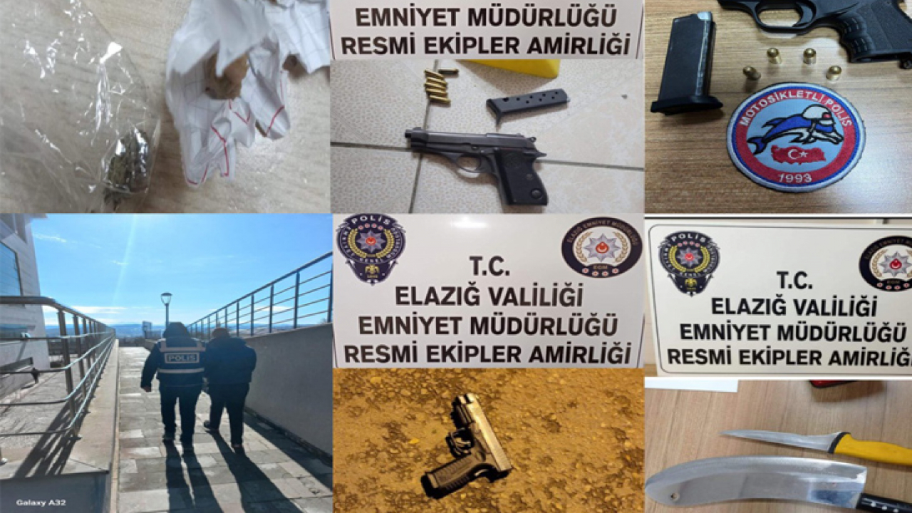 Elazığ'da kesinleşmiş hapis cezası bulunan 5 şahıs yakalandı